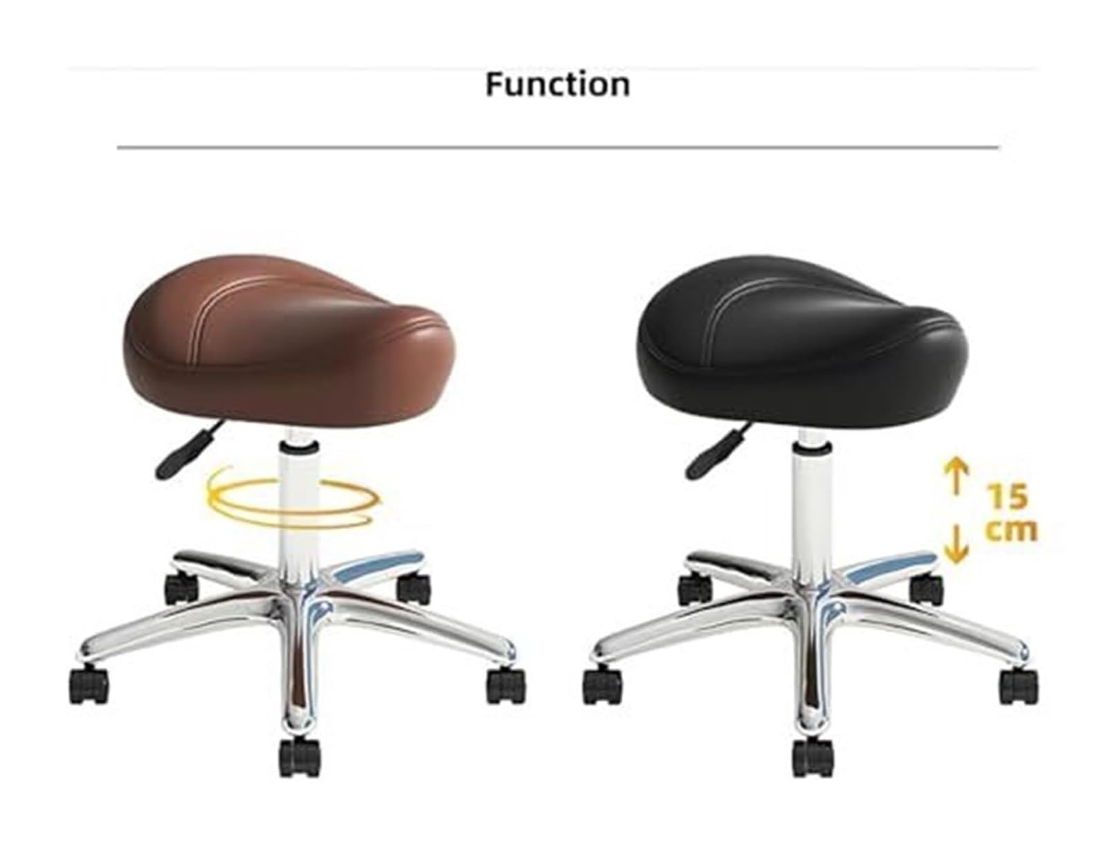 Silla de Oficina, Silla de Escritorio, Taburete con Ruedas, Giratorio, Altura Ajustable, Taburete ergonómico Resistente for Laboratorio, clínica,(B)