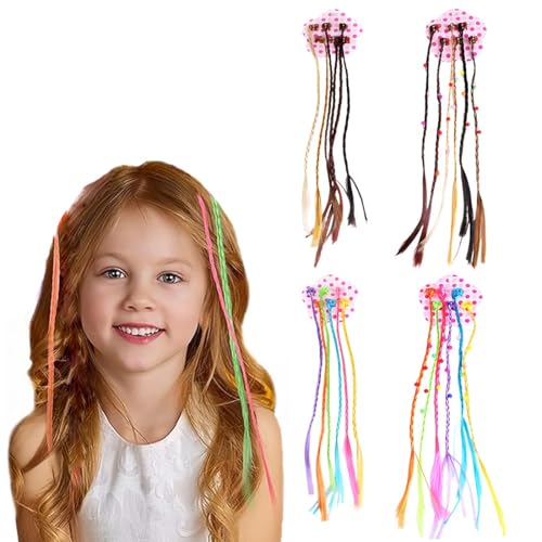 OQKAHIV 24 piezas de trenzas de colores para pelo, extensiones de cabello trenzado para niñas y mujeres, Accesorios de pelo para festivales, cosplay y estilos de trenzas africanas, color a tu look!