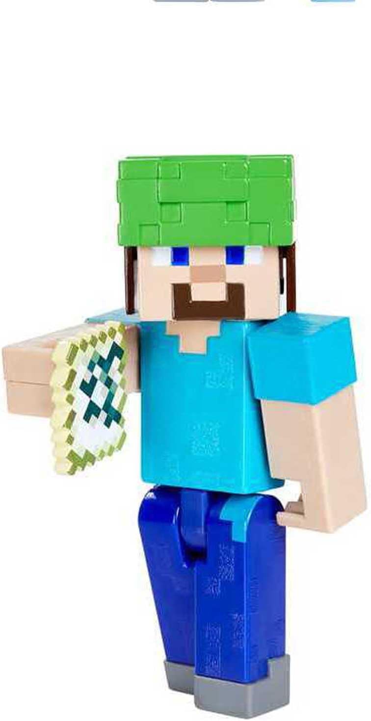 Minecraft Underwater Steve 3.25" scale Video Game Authentic Action Figure with Accessory and Craft-a-block