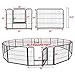 ZENY Dog Playpen Outdoor/Indoor, 24/40 inch Height Dog Pen 8/16 Panels Dog Fence Exercise Pen with Doors for Small/Medium Dogs, Pet Puppy Playpen for Camping, RV, Yard - 16 Panels (31'' W x 24'' H )