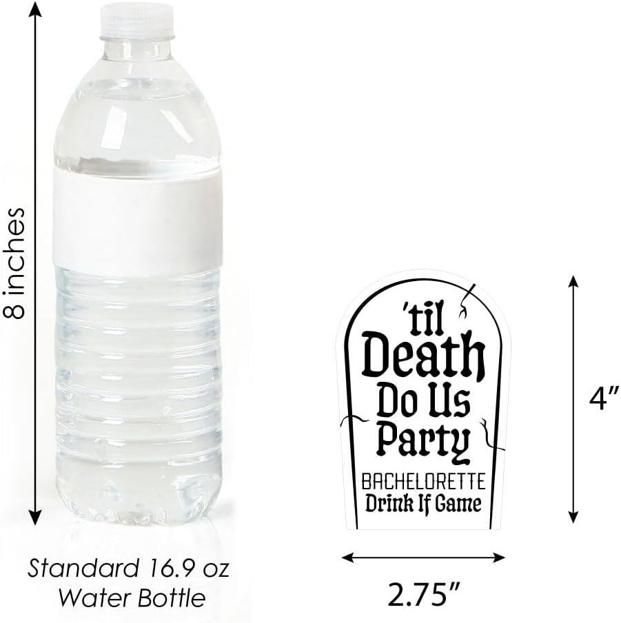 Big Dot of Happiness Til Death Do Us Party Drink If Party Game, Goth Bridal and Bride or Die Bachelorette Party Game Cards – Set of 24