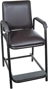 Drive Medical Hip High Chair with Back and Arms, Brown Vein