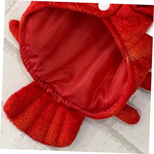 Disfraz de perro cálido y suave en talla S rojo miniatura 5