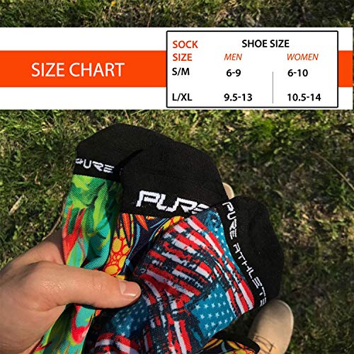 Image of Pure Athlete Running Socks - Best Athletic No Show for Men and Women - Low-Show Light Cushion