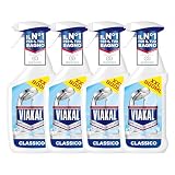 Viakal Classico Spray Per Rimuovere Fino Al 100% Di Calcare Con Tecnologia Anti-gocce, 4x800ml