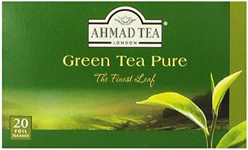 Ahmad Tea Green Tea Pure, 20-Count Boxes (Pack of 6)