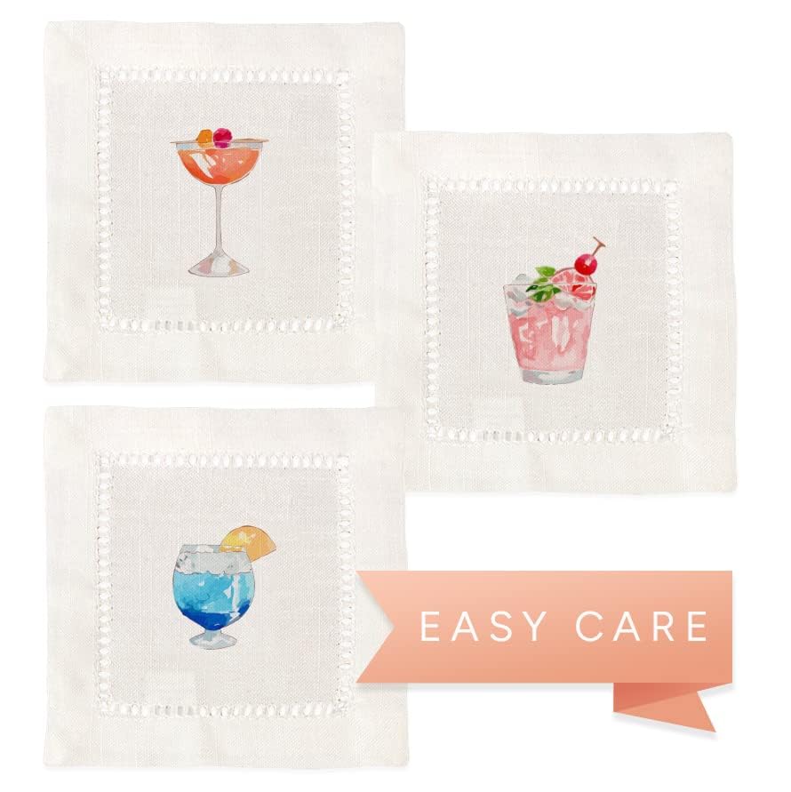 Servilletas decorativas Jolitee de 6x6 pulgadas estilo Cocktail miniatura 3