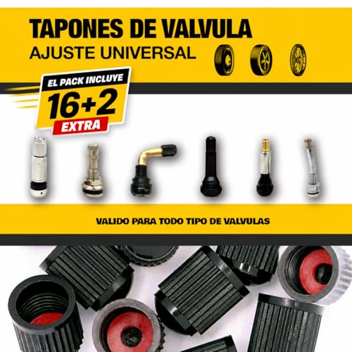 Miniatura 4 de 18 Tapones Rueda Coche 16 2 De Regalo, Pack De 18 Tapón Válvula Rueda Coche Universales Con Anillo De Seguridad Que Evita Fugas. Para Coche, Moto, Bicicleta Y Patinete Electrico.