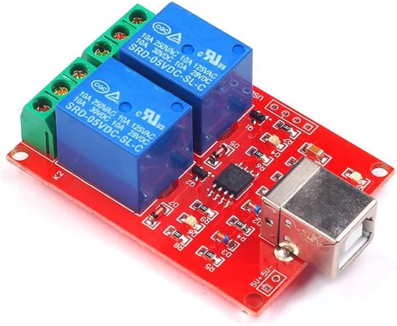 xcluma 5V USB Control Switch 2 Channel Relay Module Computer PC
