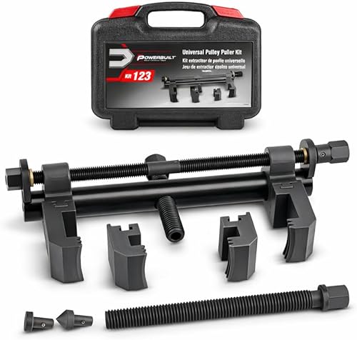 Kit extractor de polea universal Powerbuilt, juego de herramientas especializadas para motor y tren de transmisión, quitar poleas serpentinas,