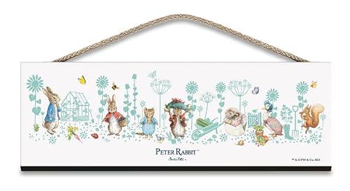 Image of Wooden Sign (45 x 15 cm) - Beatrix Potter - The World of Peter Rabbit