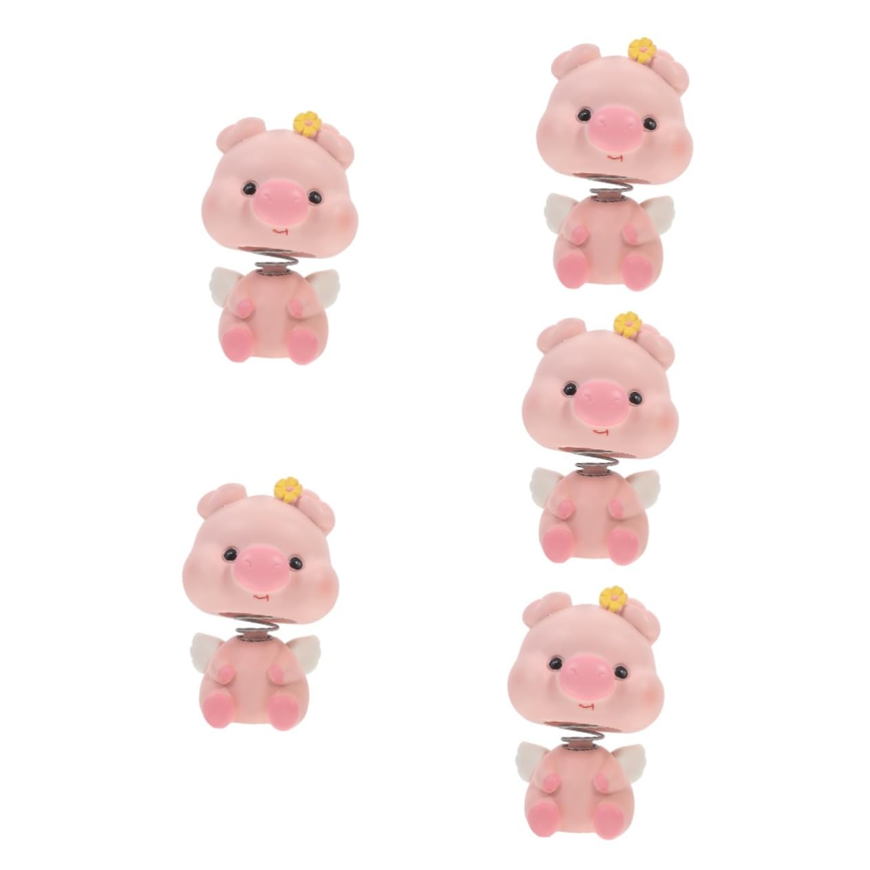 UPKOCH 5stücke Dashboard Deko Pig Figurine Wackelkopf Auto Ornament Niedliche Harz Statue Für Innenraum Wohnzimmer Geschenkidee Für Autoliebhaber Einzigartige Dekoration Für Auto Und