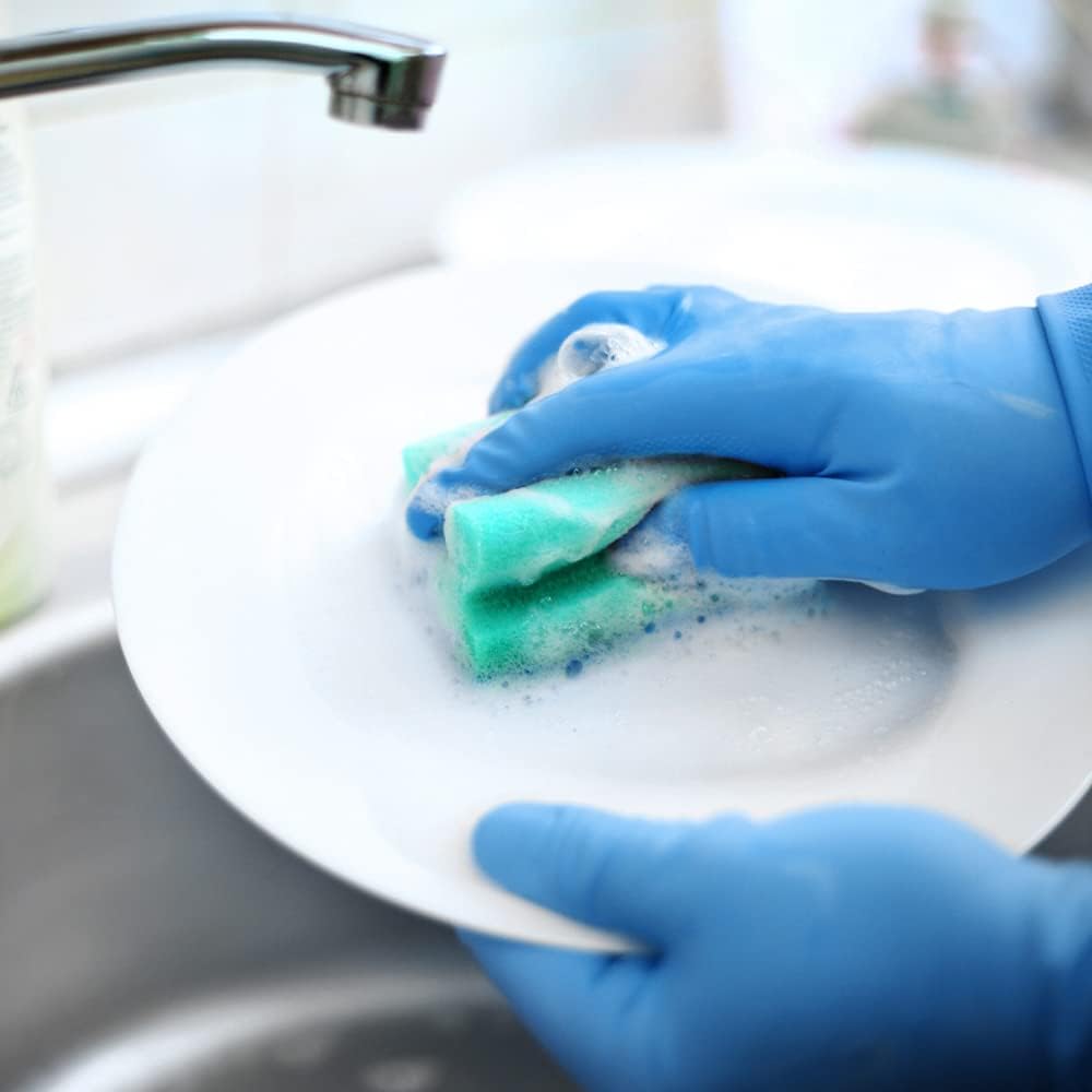 TRONEX 100 Pack 4 Mil Vinyl Synthetic Medical Examination Gloves, Disposable Blue Exam Gloves, Blue Medical Disposable Gloves