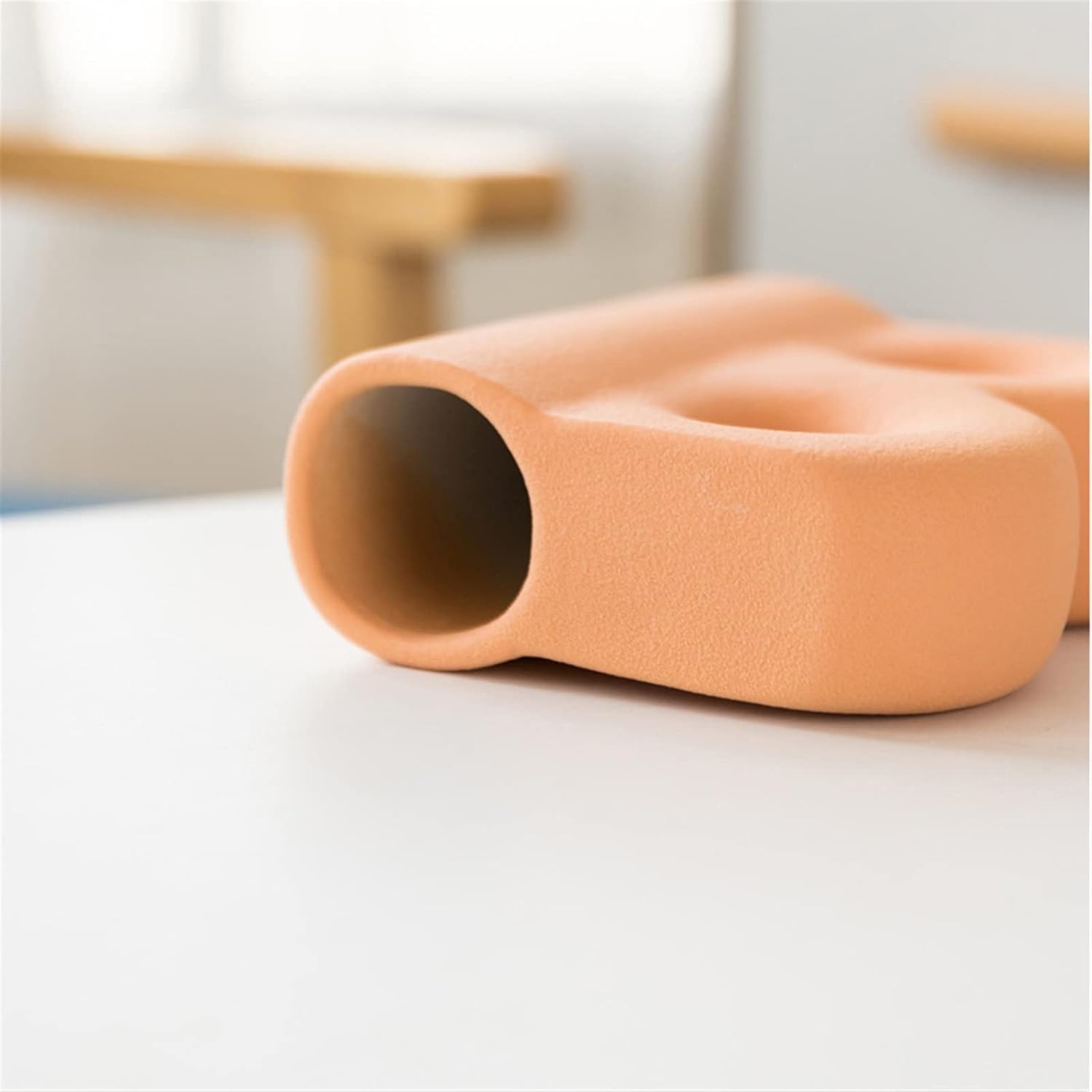 Vase Vases Ceramic Vase Home Decor Room Decor Home Decoration Accessories Creative Letter Shape Ornaments Desktop Decor Suitable for Dining and Living Room Home decoratio(A-3)