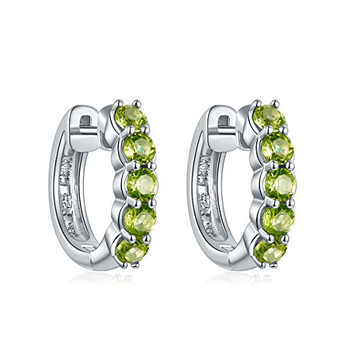 hutang Ohrringe Made mit 1,2 ct natürlicher Edelstein Peridot Massive 925 Sterling Silber feiner Schmuck für Damen Geschenk