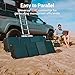 ROCKPALS SP003 100W Portable Solar Panel for Solar Generator and USB Devices, Compatible with Jackery/EF/Bluetti/Anker/Goal Zero Power Station, Foldable Solar Panel Charger for Outdoor Camping Travel
