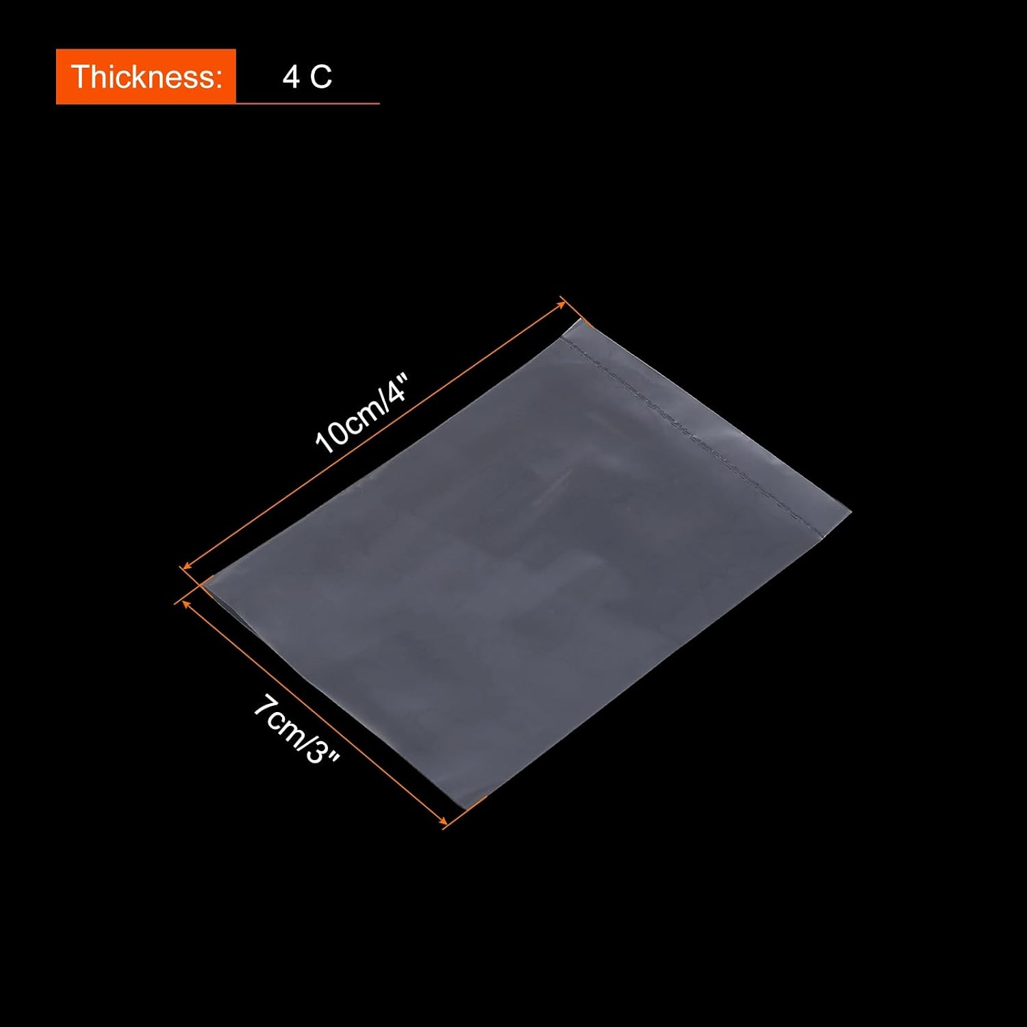 PATIKIL 500 Pcs Clear Flat Open Plastic Poly Bags 3x4 Inch 1.6 Mil Packaging Bags for Food, Home, Collectibles Storage, Proving Bread, Dough