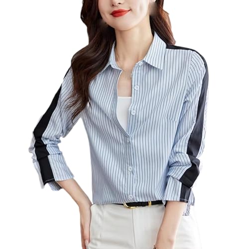 Chemise rayée femme pour le bureau et les sorties printanières