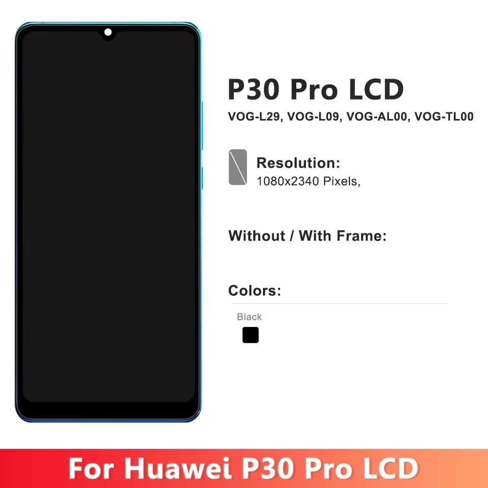 Écran tactile de remplacement Huawei P30 Pro affichage clair - 2