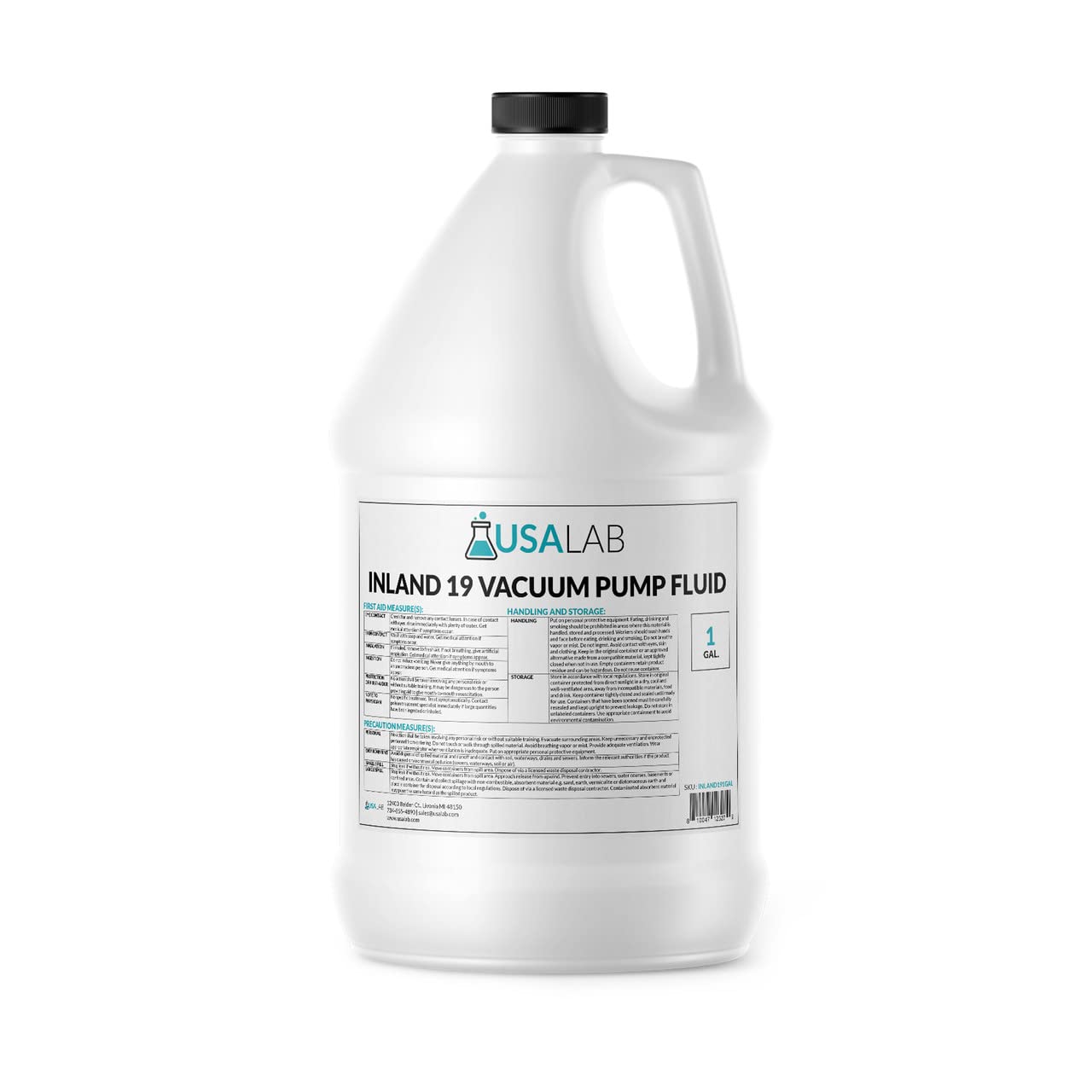 Inland 19 Vacuum Pump Oil for Edwards, Welch, Leybold, Agilent, Long Fluid Life Molecularly Distilled Vacuum Oil for Minimal Backstreaming, 1 Gallon