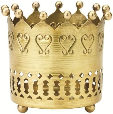 Lisbeth Dahl Large Brass Tealight Holder with Dotted Decoration