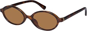 mosanana Small Trendy Oval Sunglasses for Women Narrow Tiny Skinny 90s Retro Style MS52477