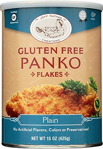 Jeff Nathan Creations Gluten Free Breadcrumbs Panko Crumbs Plain 425g | No Artificial Flavours Colours or Preservatives