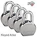Master Lock - (4) High Security Pro Series Keyed Alike Padlocks 6230NKA-4 w/BumpStop Technology