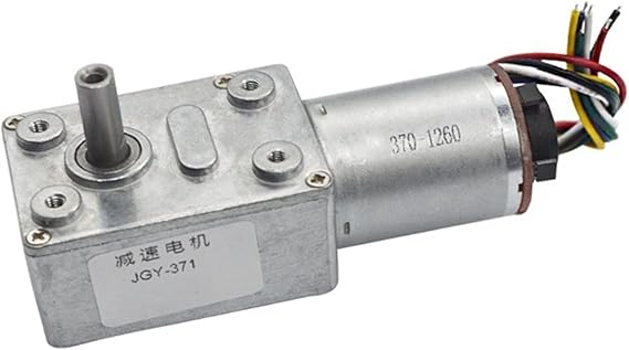 Hobby Torque DC Worm Gear Motor, 6V 12V 24V 40:1, Metal Reducer with 11 PPR Encoder, High Torque Gearmotors for Smart Control Engine Science (Size : 90, Color : DC 24V)
