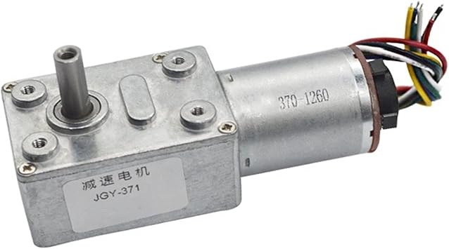 Hobby Torque DC Worm Gear Motor, 6V 12V 24V 40:1, Metal Reducer with 11 PPR Encoder, High Torque Gearmotors for Smart Control Engine Science (Size : 90, Color : DC 24V)