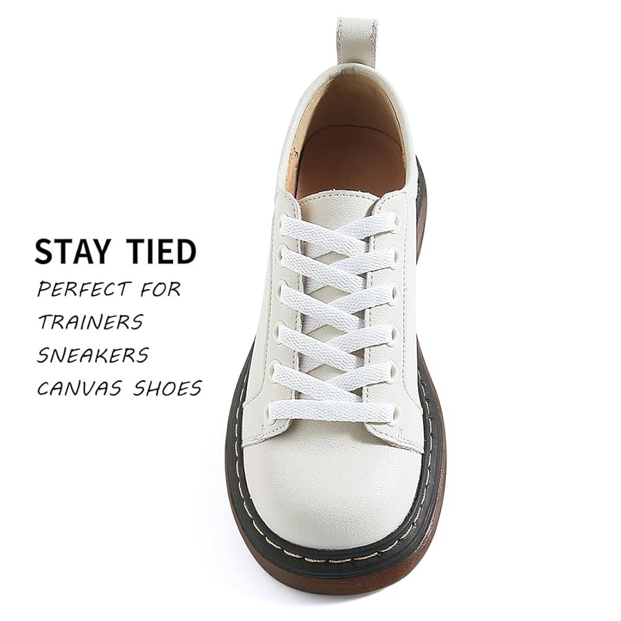 Shoelaces For Sneakers Shoe Gear Flat Athletic Shoe Laces White