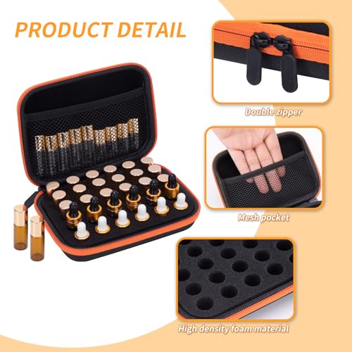 image for DHXYZZB Essential Oils Carrying Case Holds 30 Grids for 1-3ML Roller B