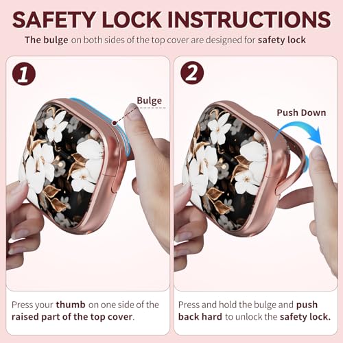 Image of Inesore for AirPods 4 Case Cover 2024 with Lock-Black Gold Flower | Two-Piece Design,with Gold Keychain & Cleaning Pen,Support Wireless Charging,Cute Luxury Case for Women Girly
