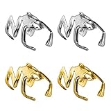 coadipress 2 Pairs Frog Non-Piercing Cuff Ear Clip for Men Women Punk Cool Gold Silver Plated Gothic Jumping Frogs Animal Wrap Fake Cartilage Earrings (Frog)