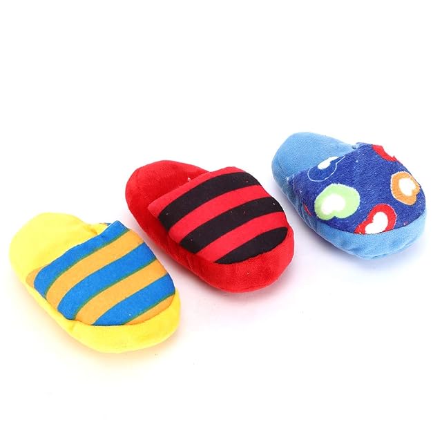 Juguete masticable para Mascotas de 3 uds con Forma de Zapatilla, Limpieza de Dientes, protección Sonora