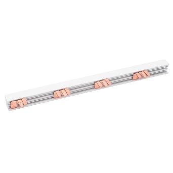 Wedinard Switch Copper Rail, Good Conductivity 12-Way PIN Type Copper Collection Rail PVC for Hotel for Home for School