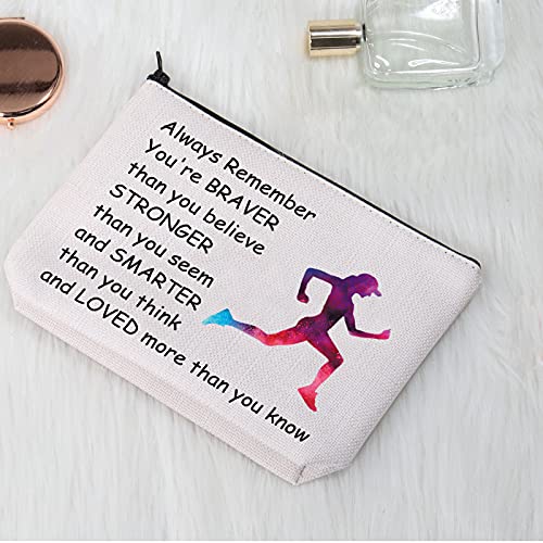 Running Gifts For Her Running Lover Gifts Runner Makeup Bag Cosmetic Pouch Cross Country Running Gift For Runners Teens Women Zipper Pouch Travel Toiletry Bag Organizer (Runner Cosmetics Bag) #TOP3