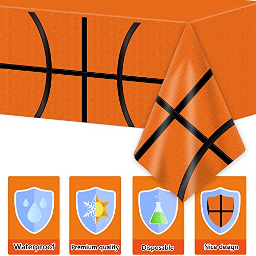 98 Pieces Basketball Party Decorations Basketball Tableware Set Plates Napkins Tablecloth Party Supplies Kit For Kids Boys Sports Table Cover Dinnerware Party Favors 24 Guests #TOP4