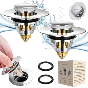 Homonic Universal Waschbeckenstöpsel 2er-Pack