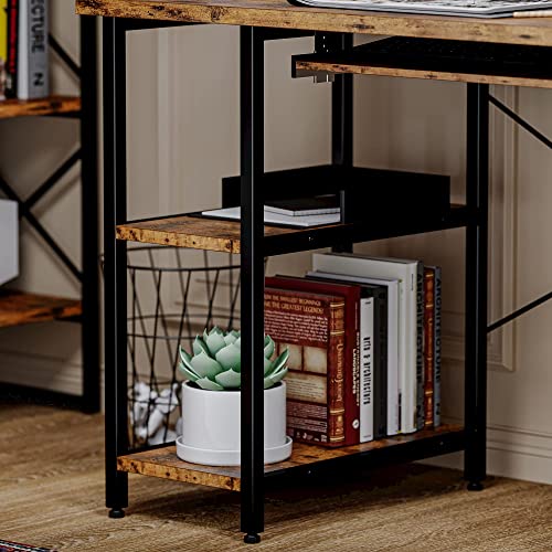 Ironck Computer Desk 47", Home Office Pc Desk With Keyboard Tray Monitor Stand Storage Shelf Cpu Stand, Modern Study Writing Table For Home Office #TOP5