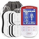Comfytemp TENS Unit Muscle Stimulator for Pain Relief Therapy, TENS Machine with 20 Modes and DIY, Dual Channel EMS Unit, Electric Pulse Massager for Back, Shoulder, Sciatica, Knee