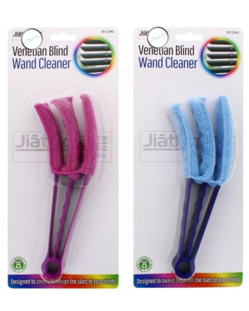2x Triple Venetian Blind Cleaner – Removable, Hand Washable Microfibre Fabric Duster For Wet Or Dry Cleaning Of Slats – Bundled by GetInStyle Shop