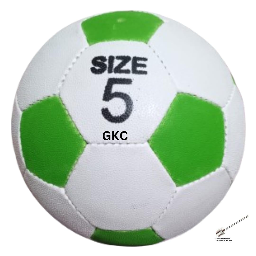 GKC Hand Stitched Green-White Size 5 Football with 2 Needle for Kids and Adult - Review, Price and Buying Guide