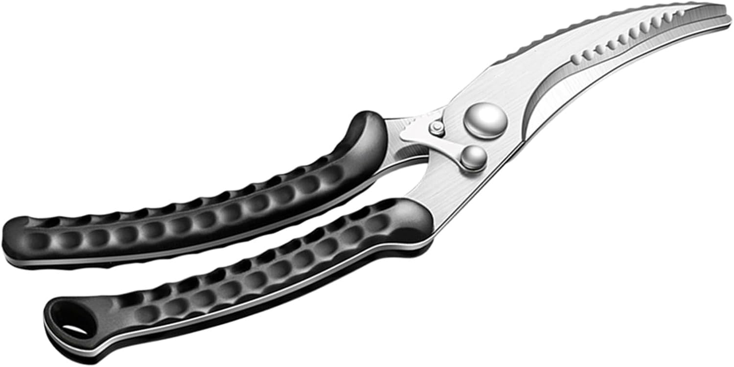 Alipis Heavy Duty Stainless Steel Chicken Shears Kitchen Scissors for Bone Cutting Poultry Meat Shears with Non-slip Handle Suitable for Cooking and Bbq Use