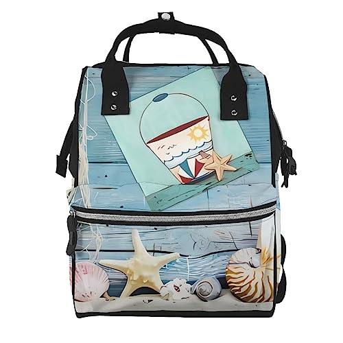 Sac à langer imprimé phare idéal pour les sorties à la plage en famille