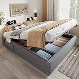 base de lit double costco Espace de rangement hydraulique : Ce lit est équipé de vérins hydrauliques de haute qualité et de ferrures en acier silencieuses, permettant une ouverture et une fermeture fluides et silencieuses. L'espace de rangement généreux sous le lit est idéal pour stocker des draps, des objets saisonniers et autres articles. Un tissu anti-poussière protège cet espace et contribue à garder la chambre propre et bien organisée.