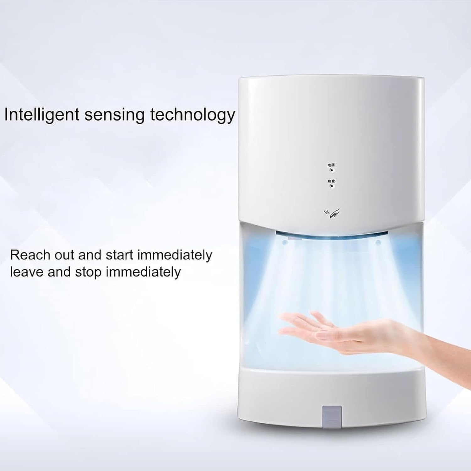 Wall Mounted Hand Dryer Automatic Induction Hand Dryer with Tray High Speed Low Noise Bathroom Hand Dryers 1250W Power Saving Hand Drye for Bathroom Toilet,