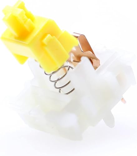 Miniatura 7 de KPREPUBLIC Gateron Milky Pro Switch 5pin RGB Lineal Táctil Amarillo Rojo Interruptor para Teclado Mecánico Pre Lubed Nylon PA66 1.59 oz 1.76 oz POM