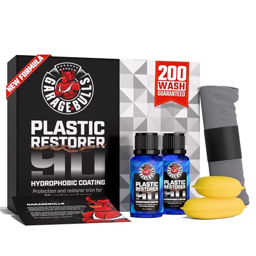 garage bulls Car Plastic Restorer & Hydrophobic Trim Ceramic Coating Kit Long Lasting Coating Car Accessories 30ml, 1fl oz (2 Pack)
