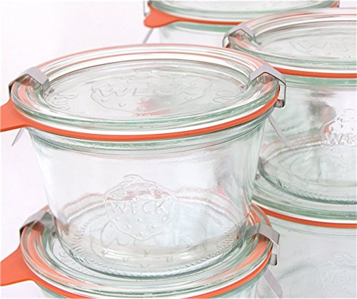 Weck 741 - 0.25 Liter Mold Jars with Lids - 6 Rings and 12 Clamps - Thumbnail 3